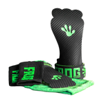 Green Frog Grips Elite fingerless grips for CrossFit workouts