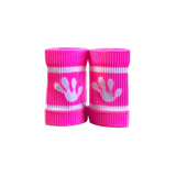 Frog sweatbands in pink 