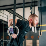 man using purple all terrain hand grips by velites