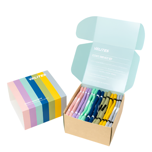 a box of velites colourful wristbands