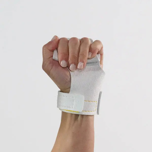 picture of victory hand grips in white for cross fit