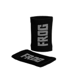Black Frog Grips sweatbands pair with white FROG logo