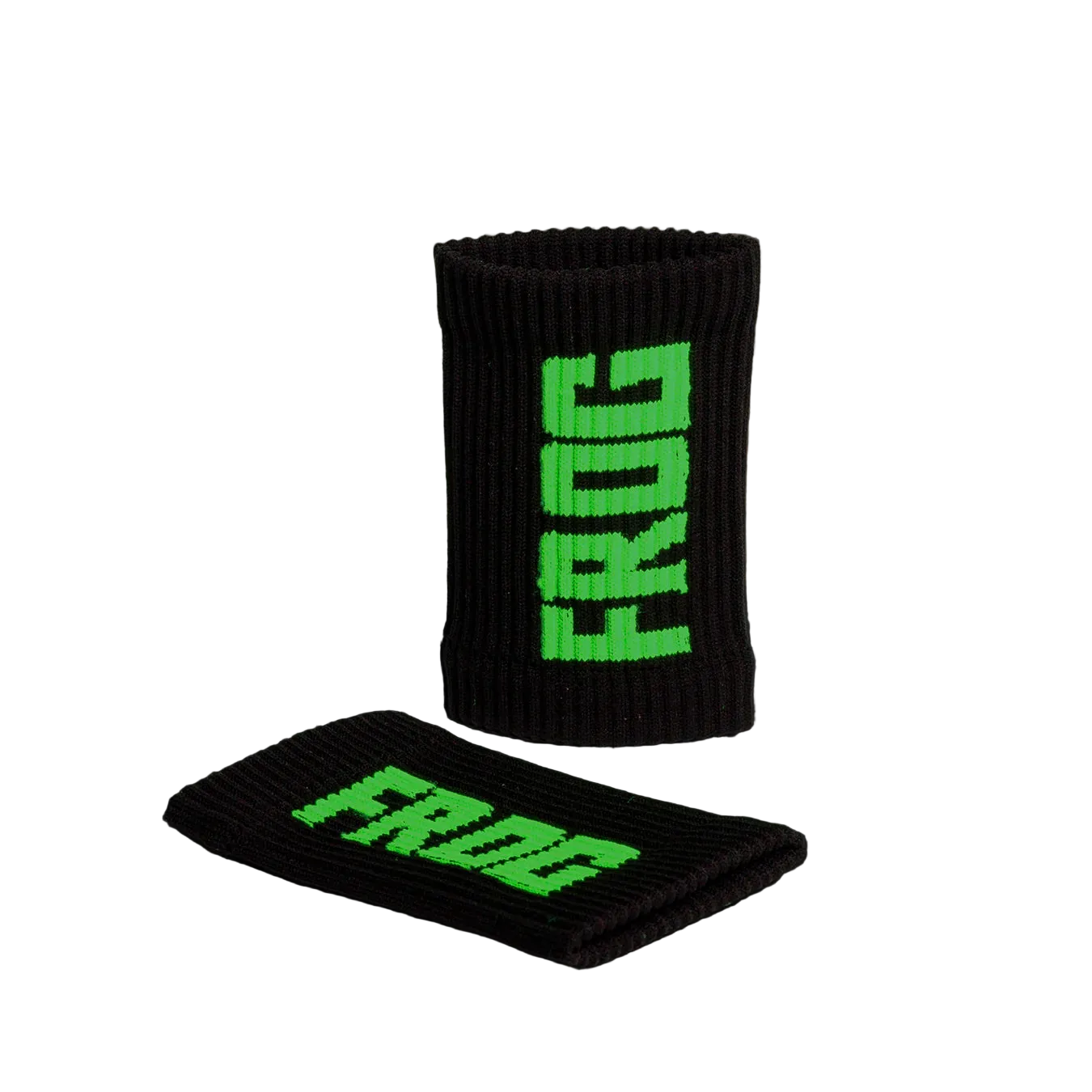 Black Frog Grips sweatbands pair with green FROG logo