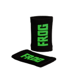 Black Frog Grips sweatbands pair with green FROG logo