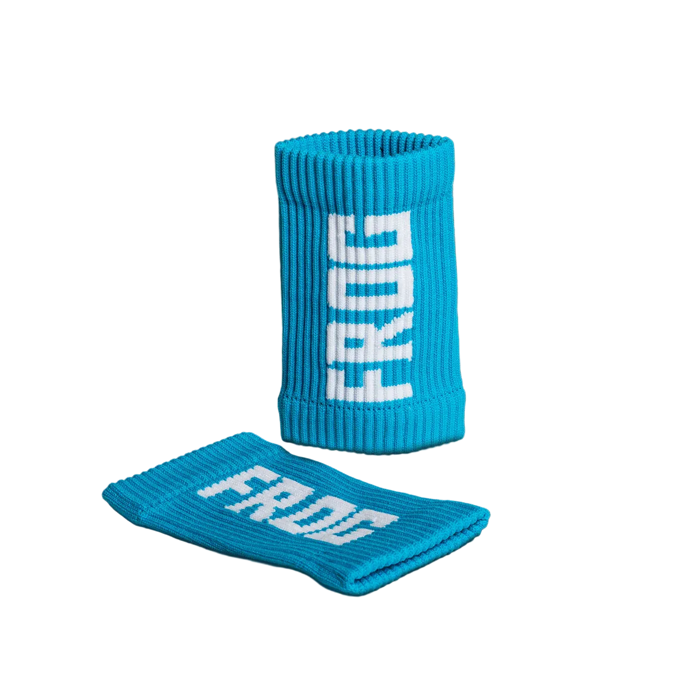 Blue Frog Grips sweatbands pair with white FROG logo