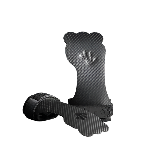 Frog Grips Elite OG Fingerless in black – side angle showing Hypalon material and minimalist cut