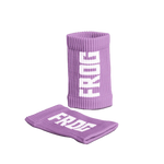 Purple Frog Grips sweatbands pair with white FROG logo