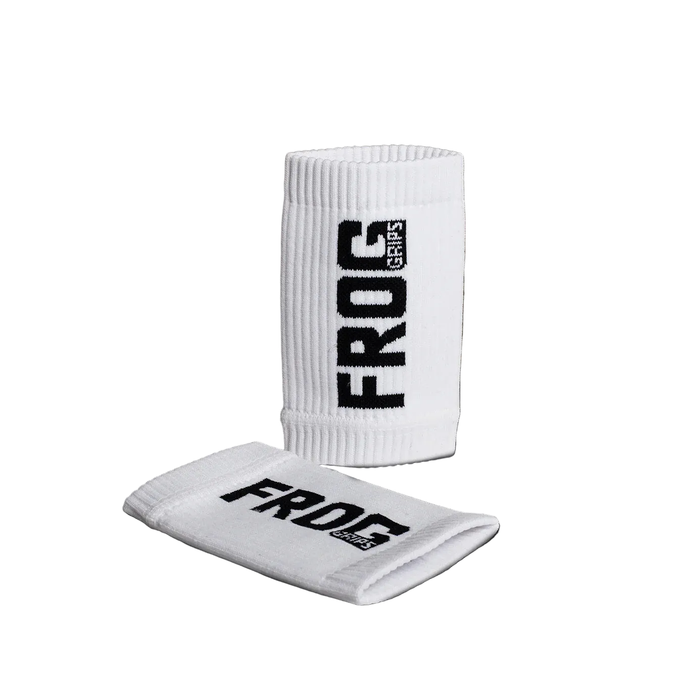 White Frog Grips sweatbands pair with black FROG logo