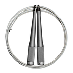 Rogue SR-2 Speed Rope 3.0 in grey with knurled aluminium grip and precision bearing swivel for fast skipping.