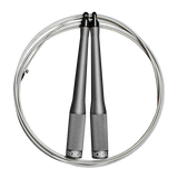 Rogue SR-2 Speed Rope 3.0 in grey with knurled aluminium grip and precision bearing swivel for fast skipping.