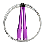 Rogue SR-2 Speed Rope 3.0 in purple with aluminium handles and steel cable for CrossFit double-unders.