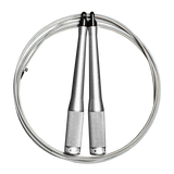 Rogue SR-2 Speed Rope 3.0 silver aircraft-grade aluminium speed rope with high-speed bearing for CrossFit WODs.