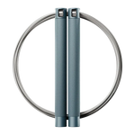 RPM Session4 speed rope in steel blue with coiled steel cable for CrossFit double-unders and skipping workouts 
