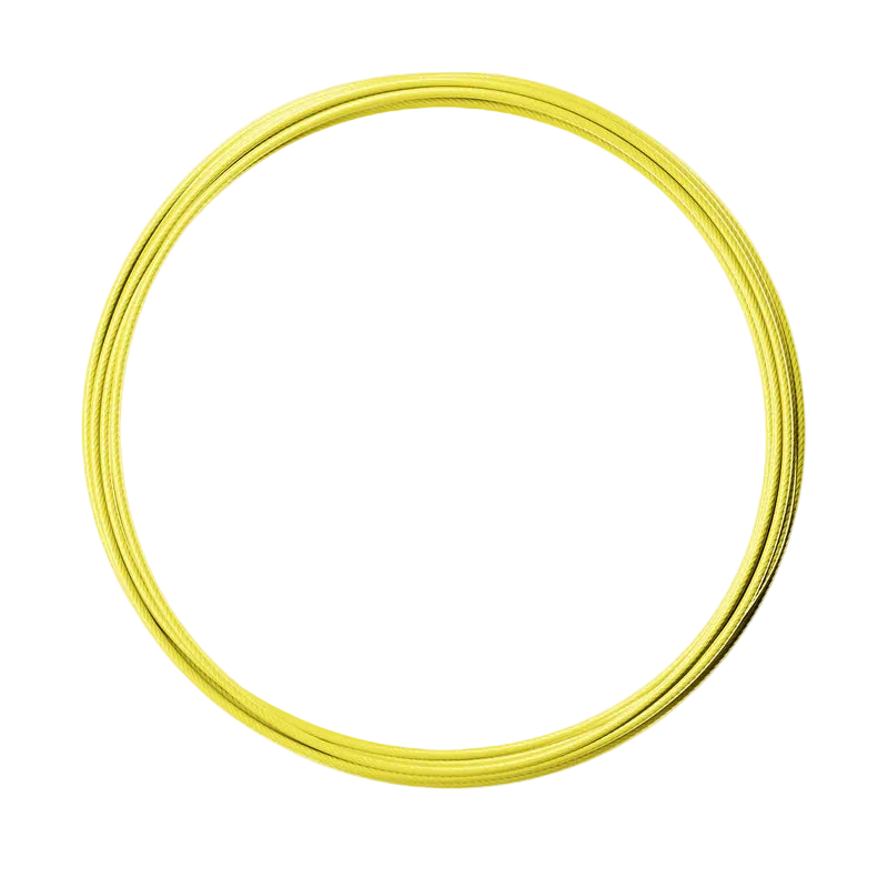 RPM Speed Rope replacement coated cable in neon yellow for CrossFit double-unders and skipping workouts