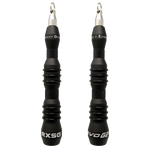 RX Smart Gear EVO G2 handles in matte black, CNC-machined aerospace aluminium speed rope handles for competition jump rope training