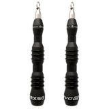 RX Smart Gear EVO G2 handles in matte black, CNC-machined aerospace aluminium speed rope handles for competition jump rope training