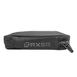 Rx Smart Gear G2 Rope Case side profile with embossed RXSG logo, heavy-duty zipper and compact slim design – ideal jump rope storage bag for CrossFit gym workouts and travel