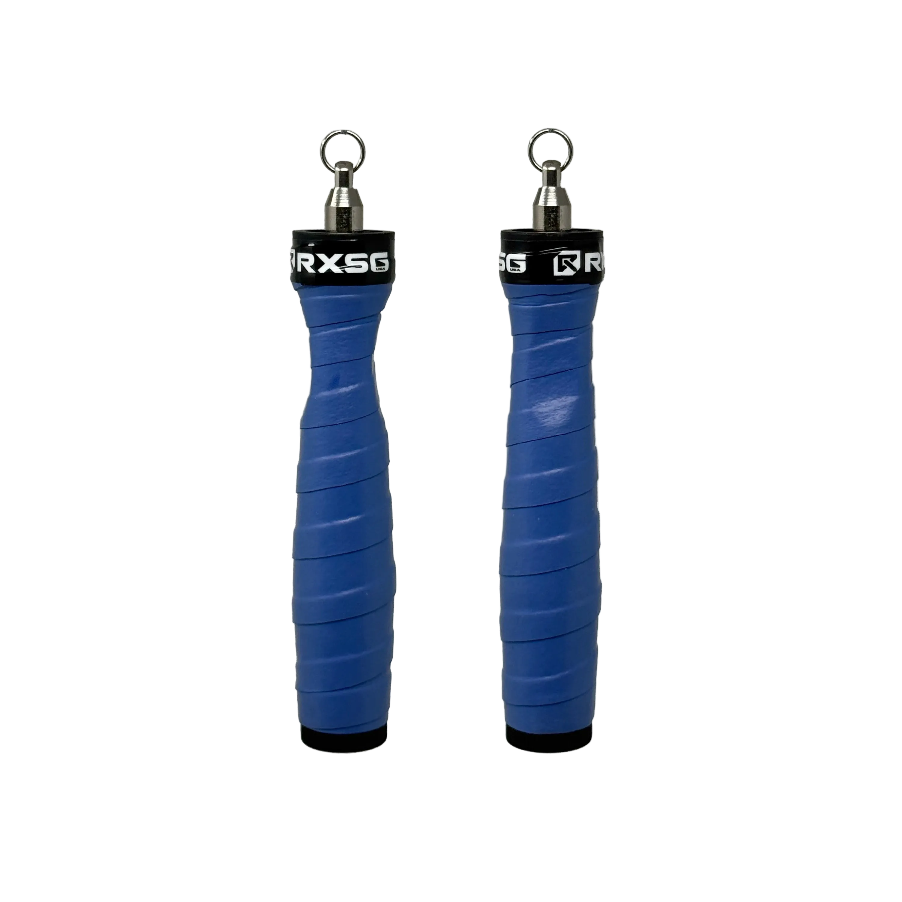 Rx Smart Gear Rx Jump Rope 2.0 Handles in Blue - lightweight CrossFit speed rope handles with EVO swivel bearing for double-unders