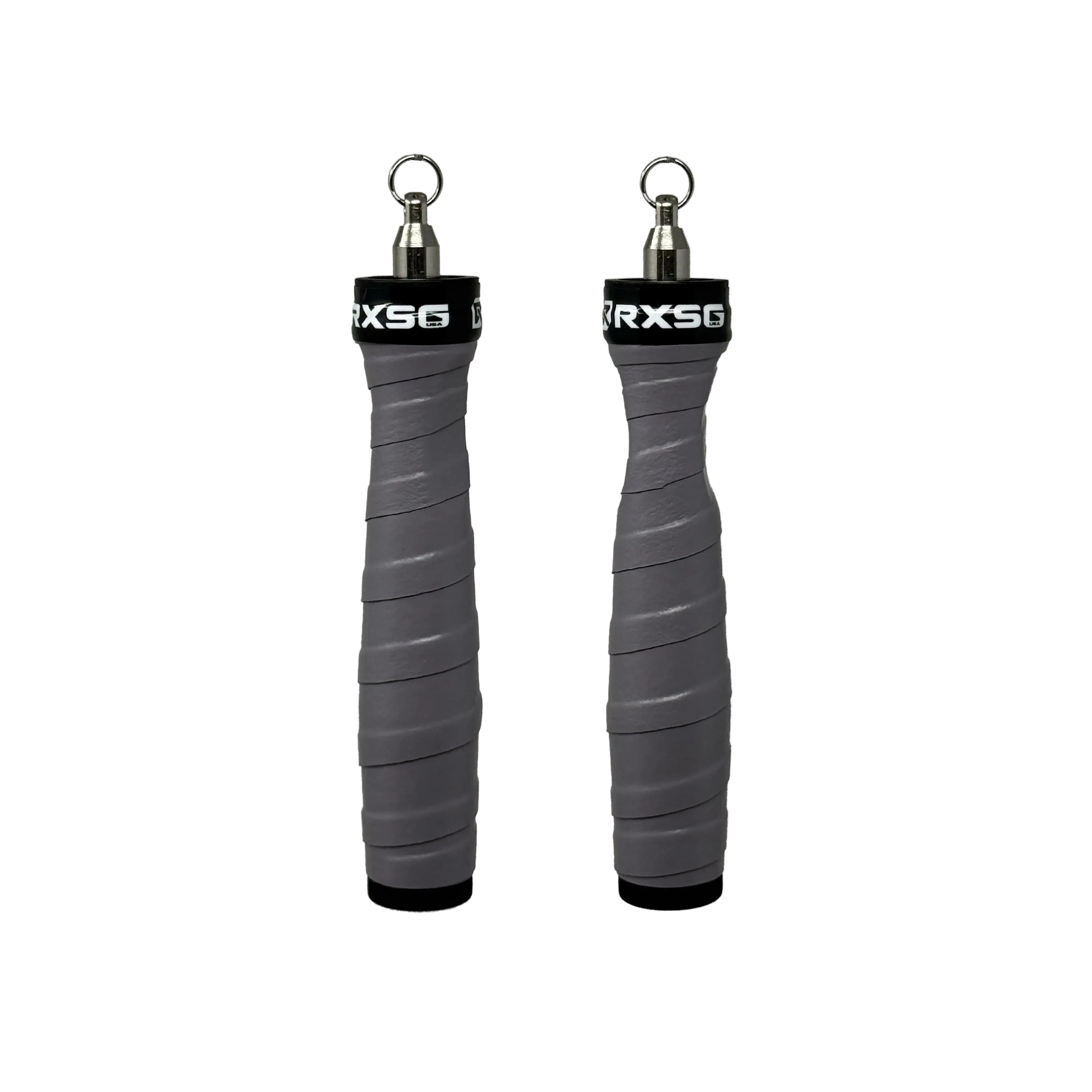 Rx Smart Gear Rx Jump Rope 2.0 Handles in Grey - lightweight CrossFit speed rope handles with EVO swivel bearing for double-unders