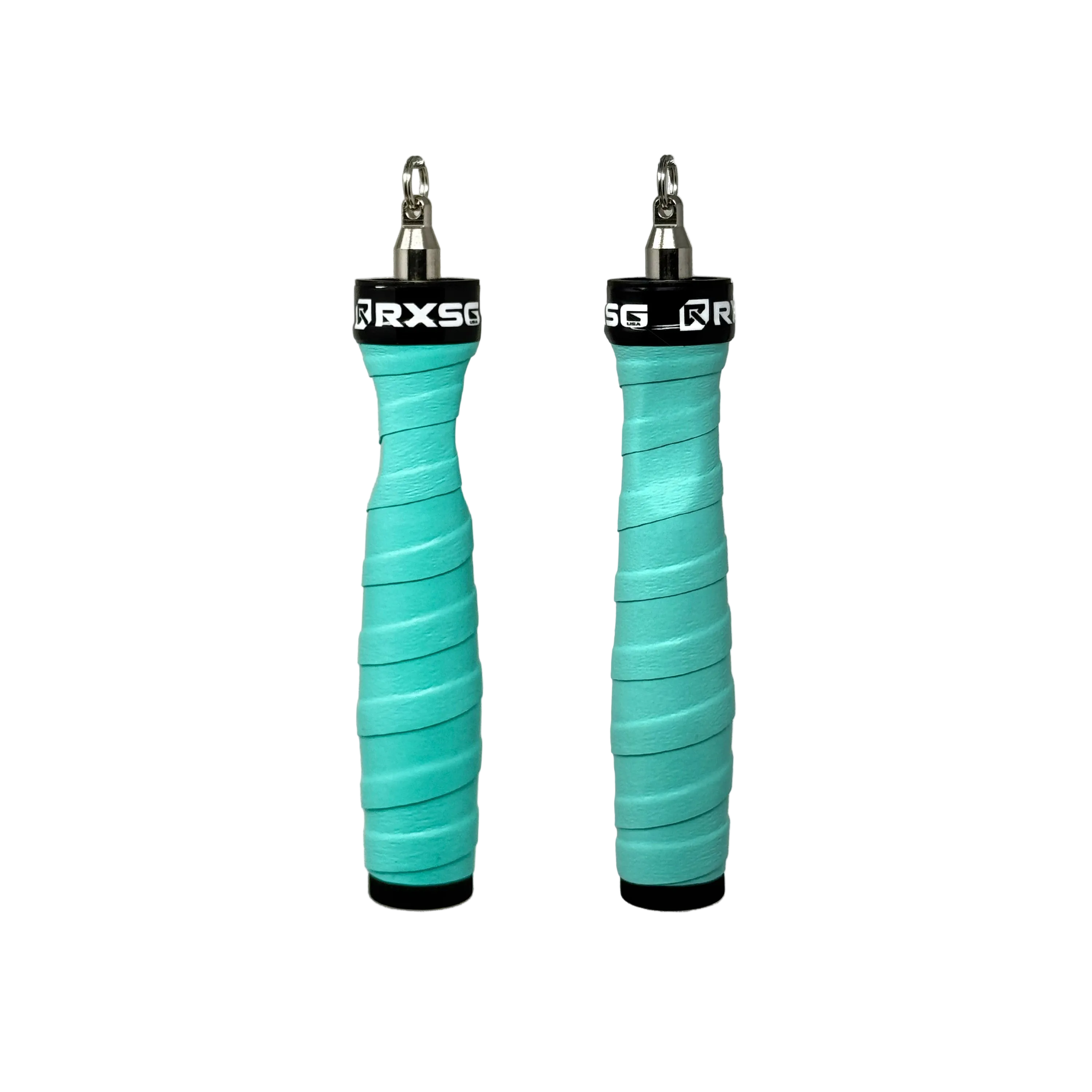 Rx Smart Gear Rx Jump Rope 2.0 Handles in Mint - lightweight CrossFit speed rope handles with EVO swivel bearing for double-unders