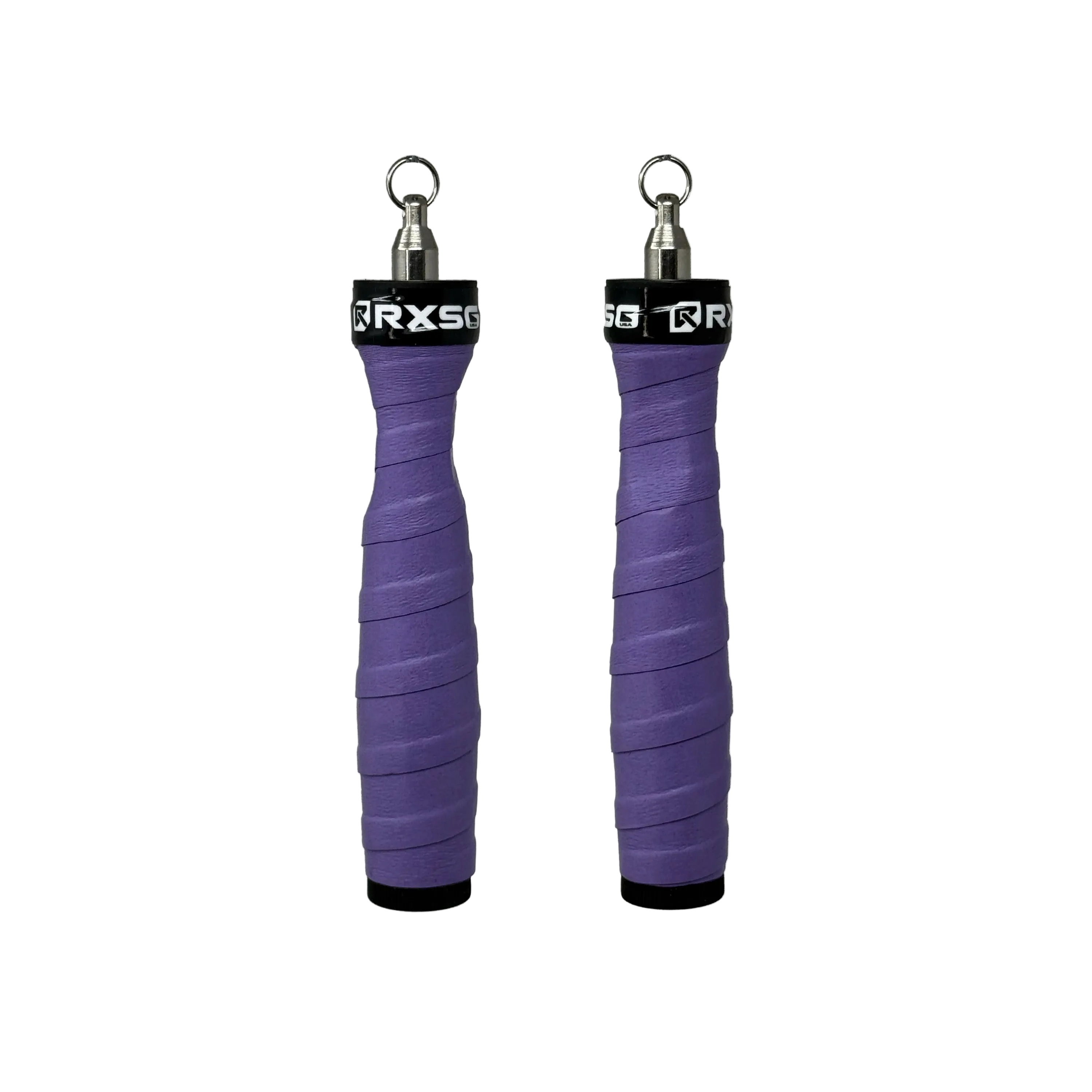 Rx Smart Gear Rx Jump Rope 2.0 Handles in Purple - lightweight CrossFit speed rope handles with EVO swivel bearing for double-unders