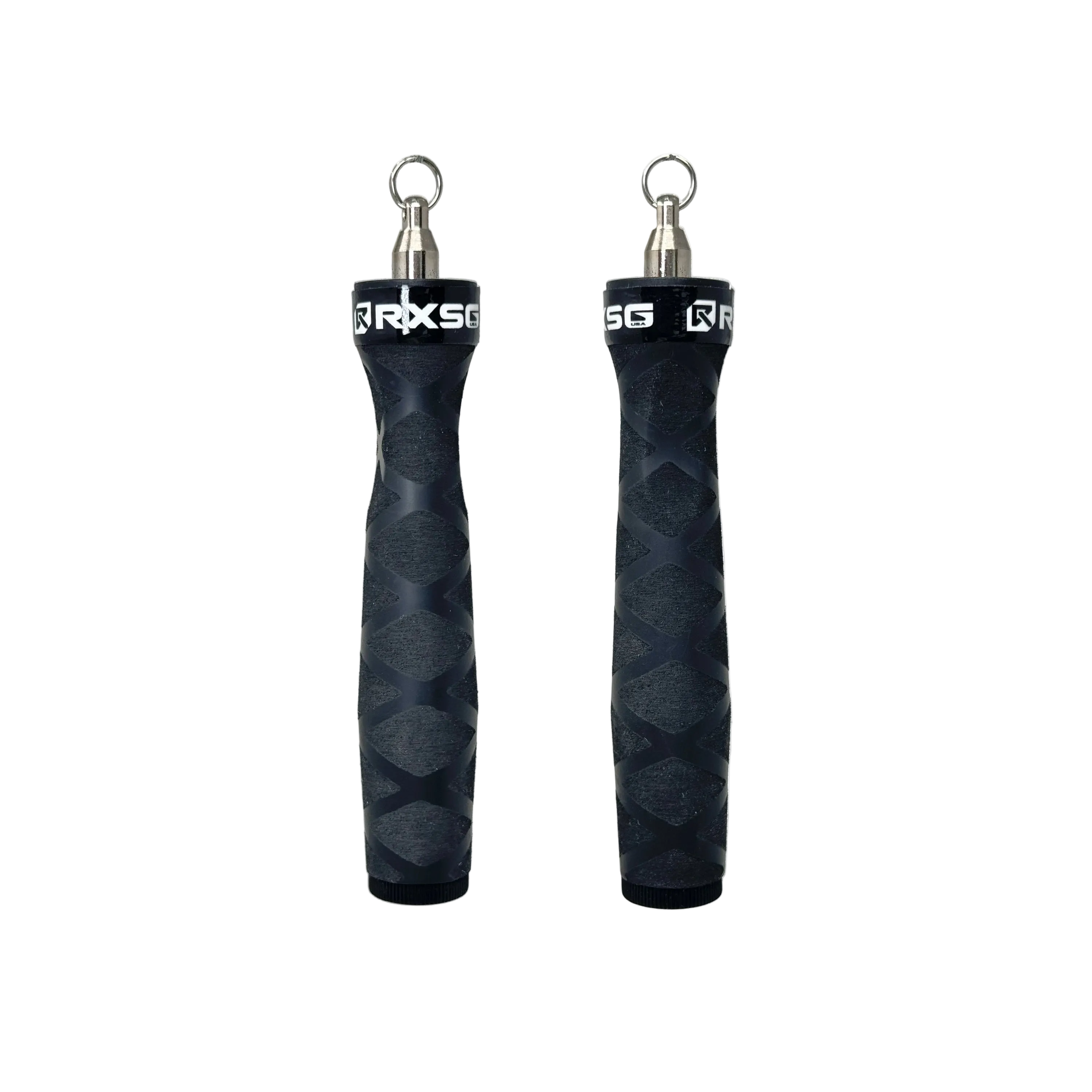 Rx Smart Gear Rx Jump Rope 2.0 Handles Uncoated raw textured grip - lightweight CrossFit speed rope handles with EVO swivel bearing for double-unders