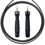 Rx Smart Gear Rx Jump Rope 2.0 Standard with black textured handles and coiled speed cable