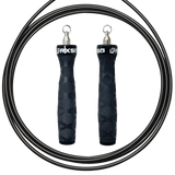 Rx Smart Gear Rx Jump Rope 2.0 Standard with black textured handles and coiled speed cable