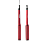 Velites Fire 2.0 red speed jump rope with aluminium handles for double unders and CrossFit training