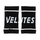 Pair of black Velites fabric wristbands for CrossFit grips