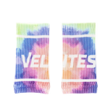 Pair of tie-dye Velites fabric wristbands for CrossFit grips